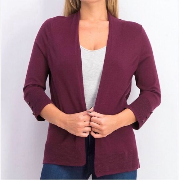 Evolution By Cyrus Myna Button Sleeve Cardigan small Sweater NWT - Picture 1 of 16
